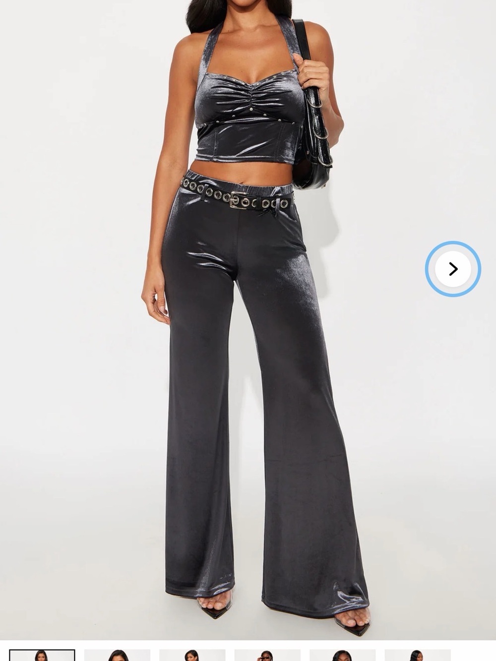 Fashion Nova Fast Lane Velvet 3 Piece Pant Set – Size S – New With Tags